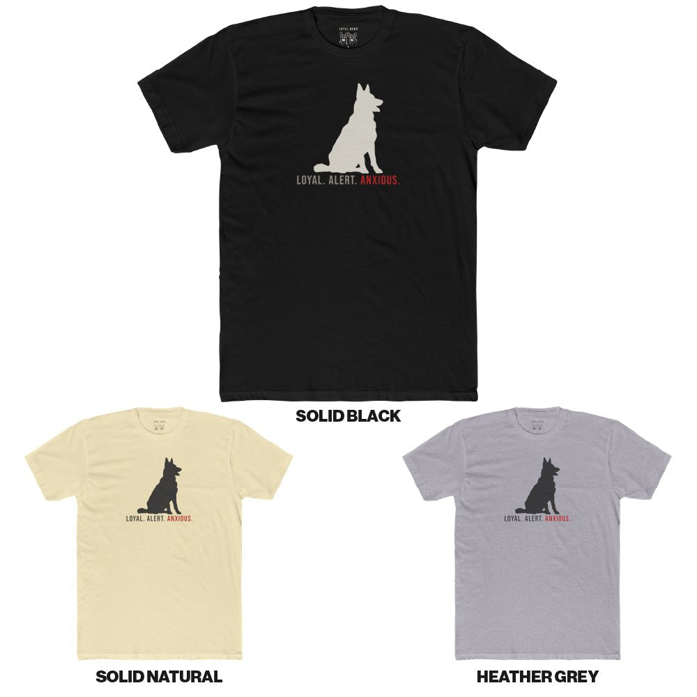 Loyal. Alert. Anxious. — Shepherd Approved Graphic Tee by Loyal Herd - Loyal HerdT-Shirt